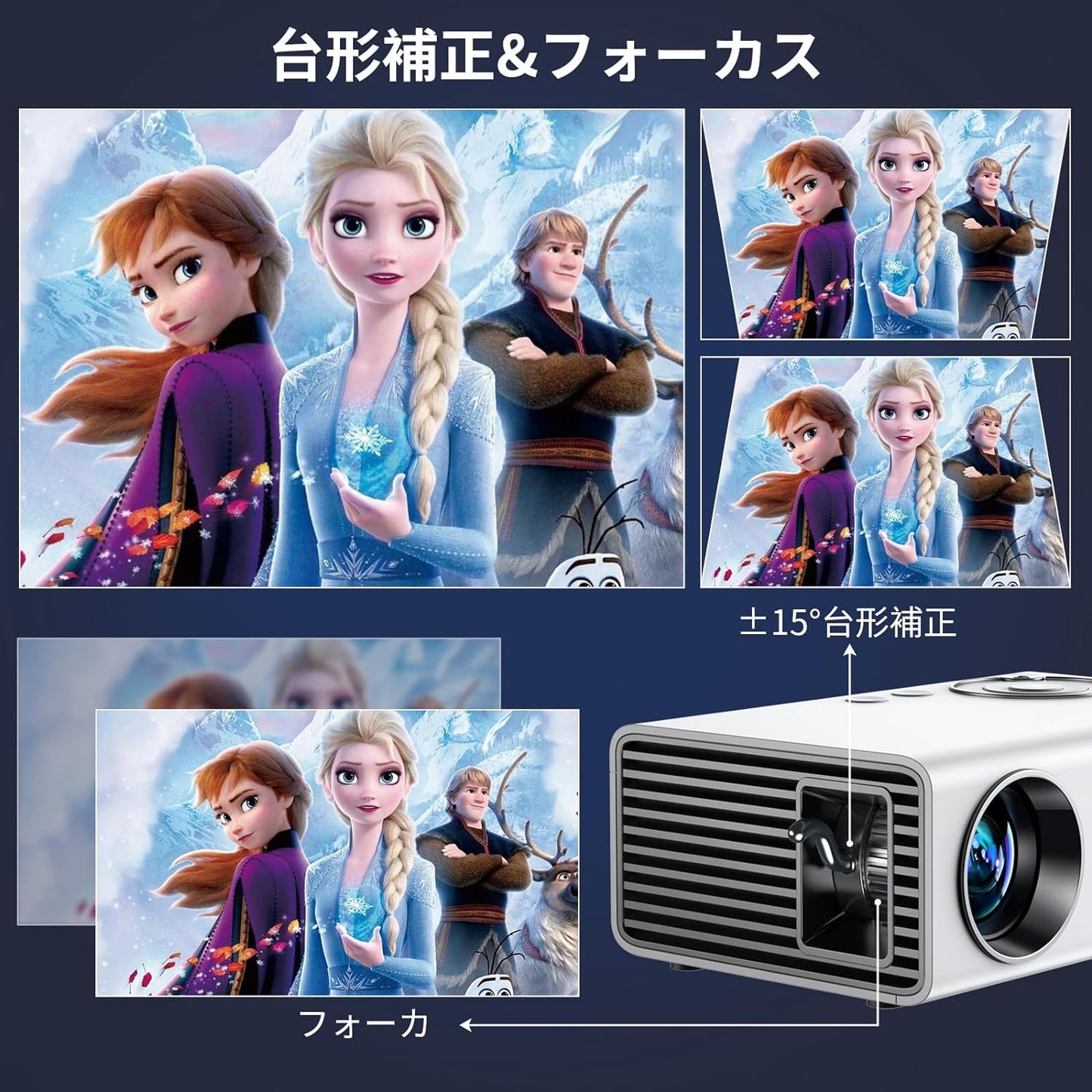 【2024新登場&超小型】OWNKNEW プロジェクター 13000LM高輝 5GWiFi Bluetooth5.3 1080P 4K対応 ミニ軽量 家庭用 短距離投影 ホームプロジェクター 台形補正 50%ズーム HiFiスピーカー 天井吊り可 IOS/Android/DVD/パソコン/PS4/USB/HDMI/SWITCH/PS機/接続可 プレゼント