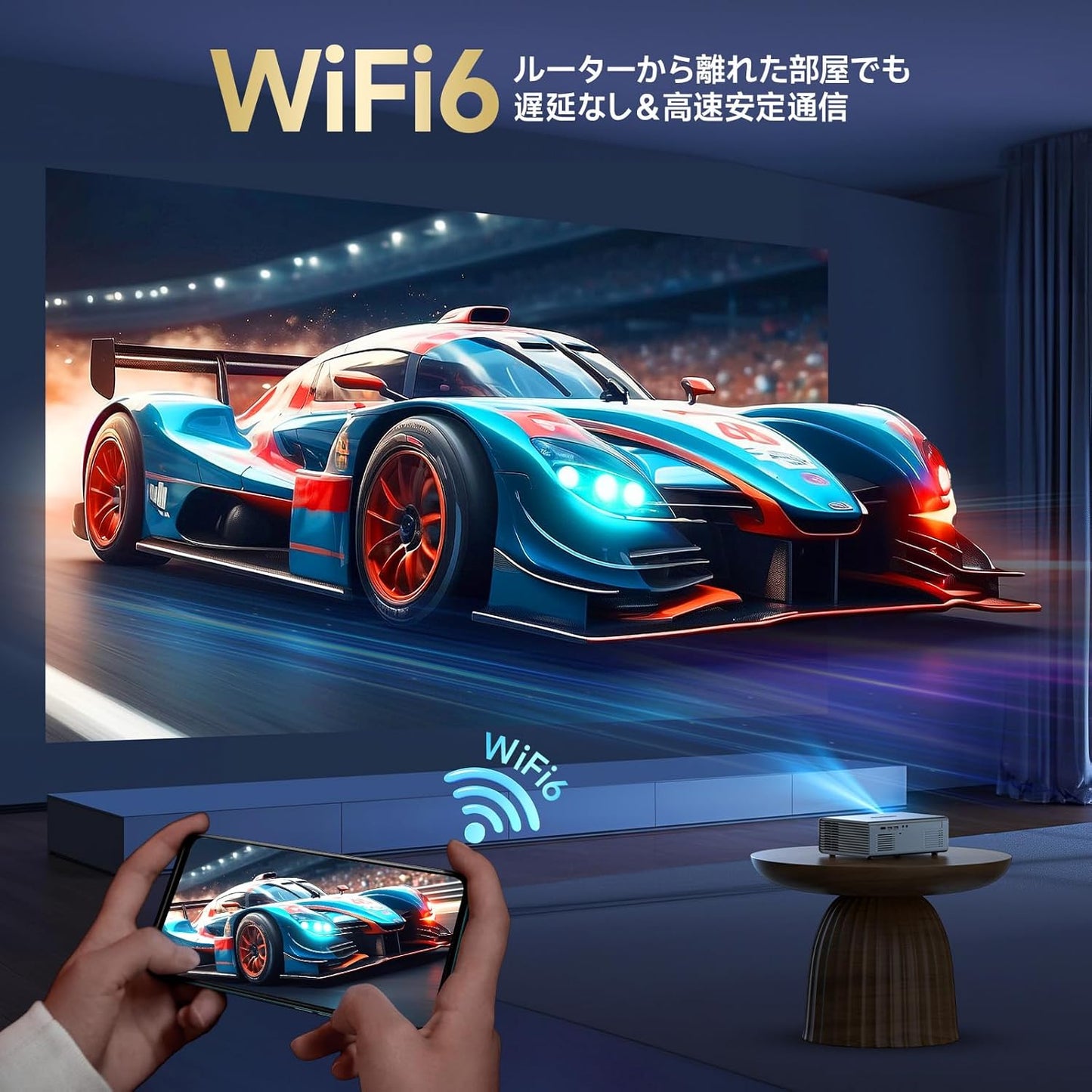 【公式Netflix認証・APP利用可能・モバイルTV・DoIby対応】OWNKNEWプロジェクター 小型 家庭用【30000LM高輝度・4k対応・使用簡単・電動フォーカス・低騒音】真1080p 自動台形 WiFi6 双方向Bluetooth5.4 天井投影 HiFiスピーカー 50%ズーム450"大画面 ビジネス用 ホームプロジェクター 携帯/PC/DVD/PS機など対応 プレゼント 三年保証